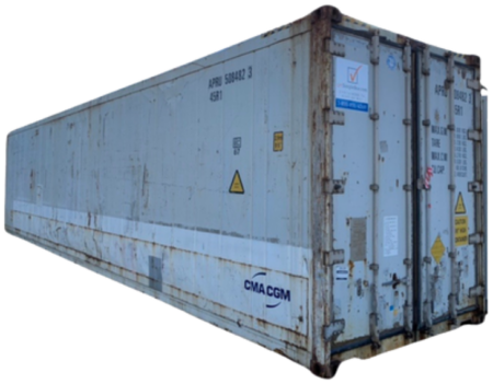 Used 40-foot high cube insulated refrigerated container