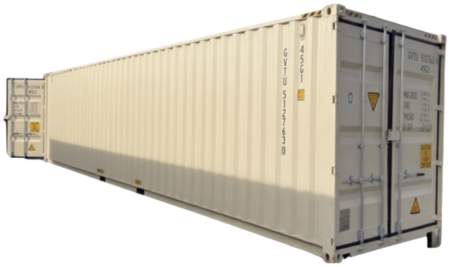 Tan 40-foot high cube double-door container