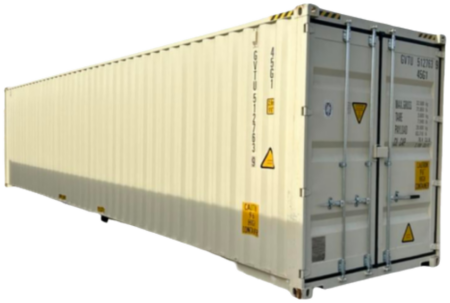 New tan 40-foot high cube container