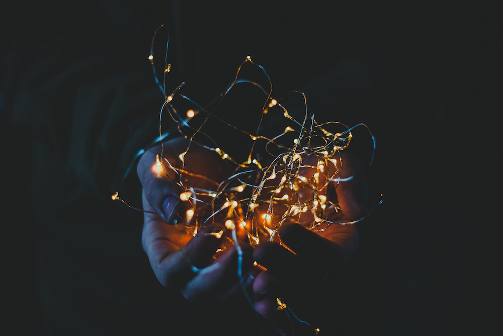 tangled Christmas lights