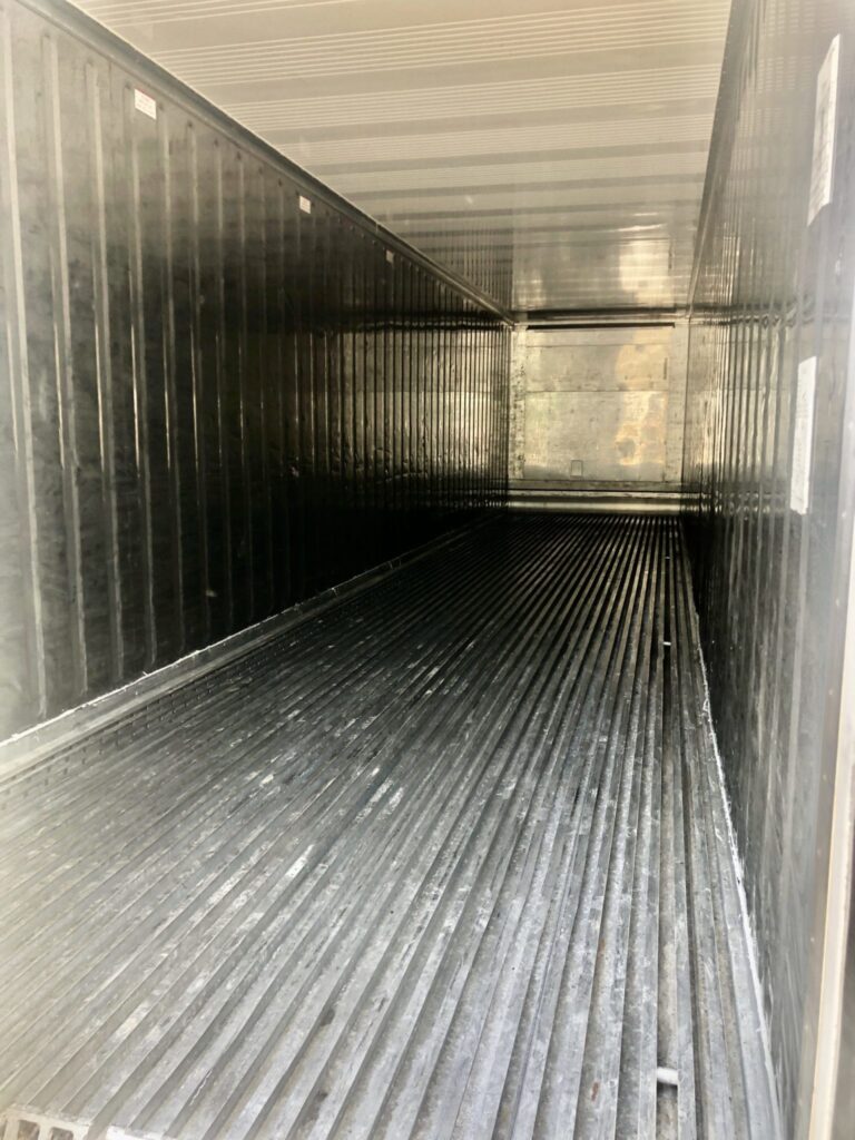 Interior of 40 foot Reefer Container