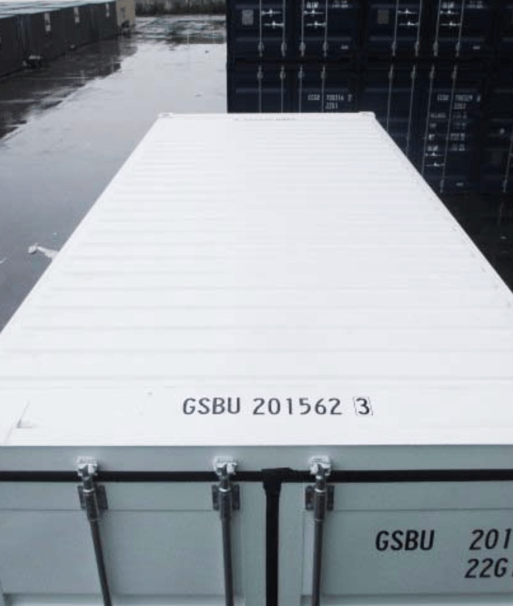 Shipping container roof