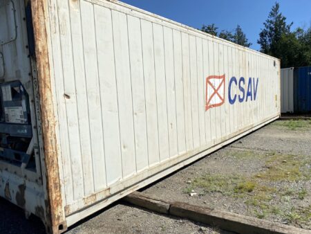 Exterior of refrigerated shipping container