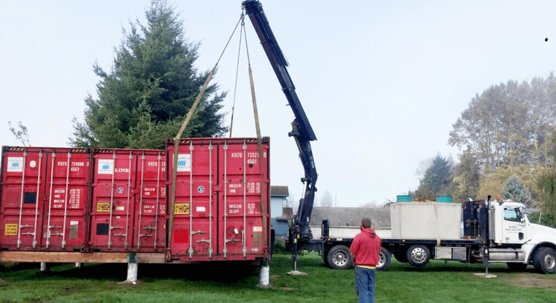 Crane Delivery shipping container