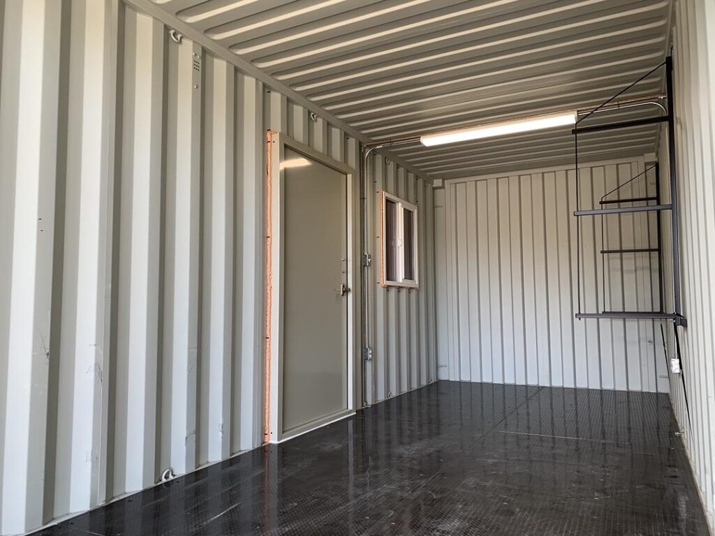 Inside of Modified Shipping Container Office Site Office Conex from Get Simple Box