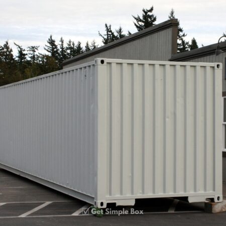 End wall of 40 ft Storage Container Rental 40 foot Shipping Container for Rent from Get Simple Box