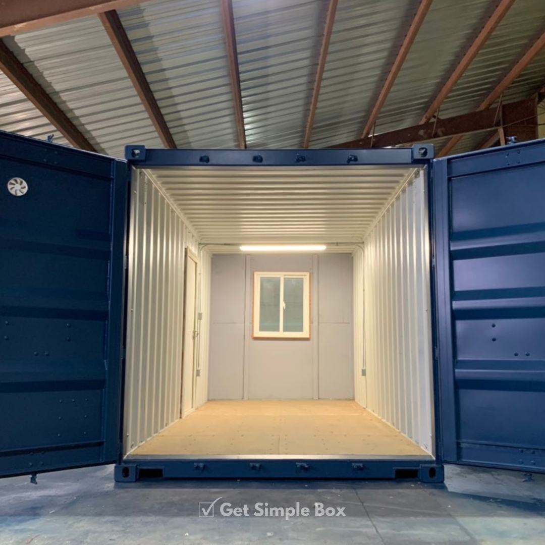 Shipping Container Lighting and Power in Modified Shipping Container Office Site Office Conex from Get Simple Box