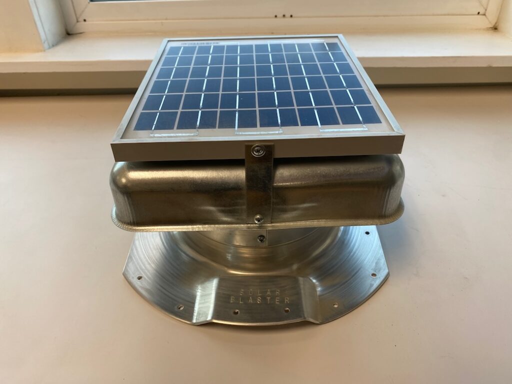 Shipping Container Solar Roof Fan and Vent added Get Simple Box 2