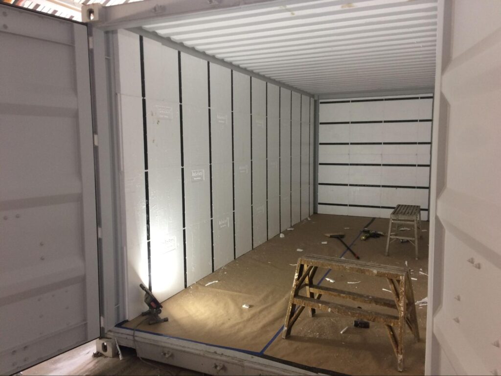 Picture #3: 20 foot shipping containers ready to be worked on insulation.