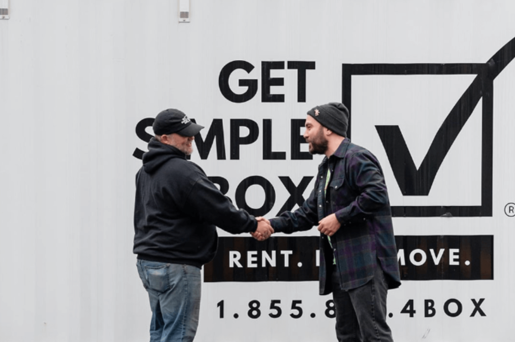 two people shaking hands from get simple box pack yourself