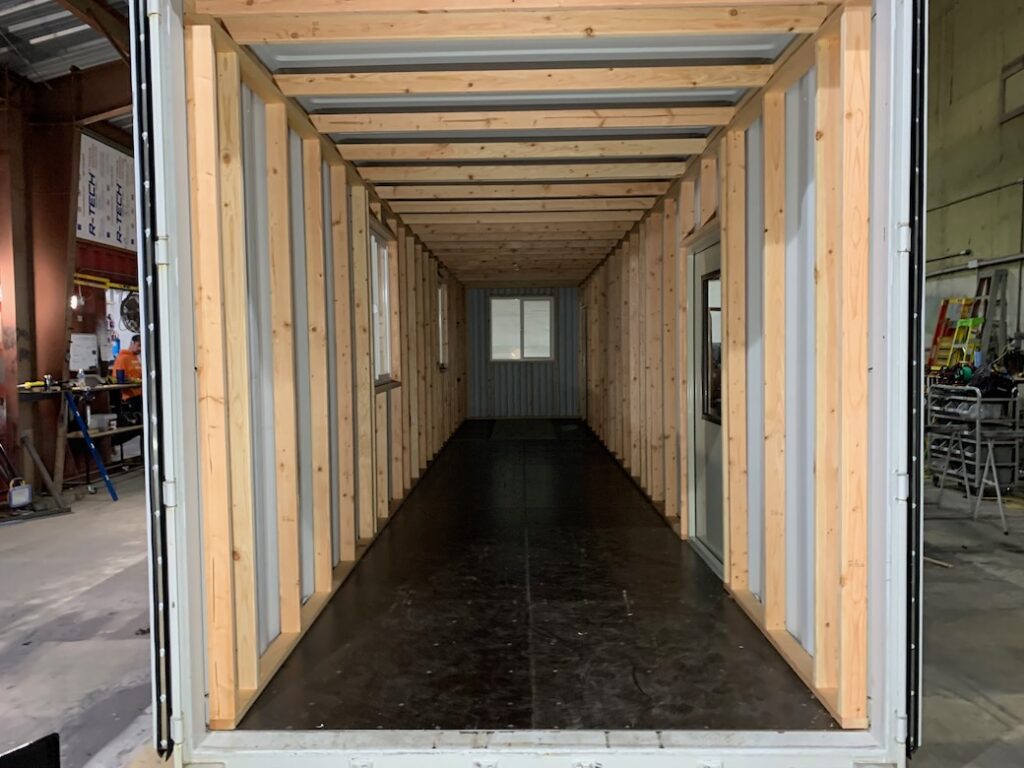 Shipping Container Modification Interior Framing Insulation and Sheeting Get Simple Box