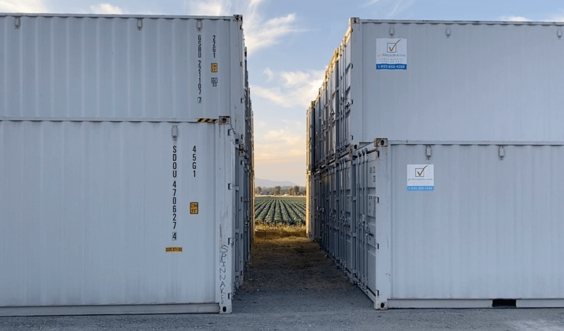 Shipping Containers vs Self Storage Get Simple Box yard with 20 different shipping containers and moving containers