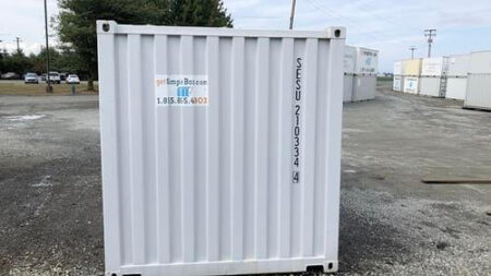 Rear view of 20ft used shipping container by Get Simple Box