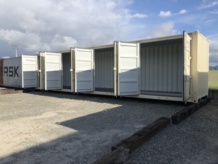 40 Ft High Cube Container with 4 Side Doors with open doors