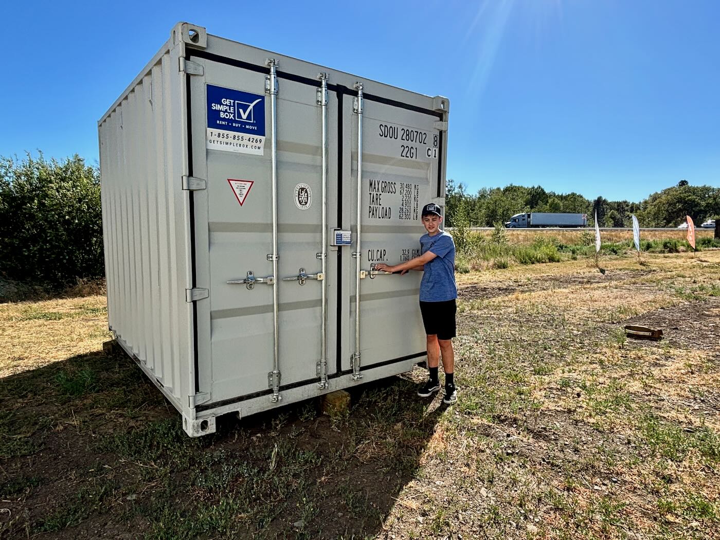 10 Foot Shipping container delivered.