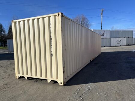 Exterior of a 40ft new shipping container