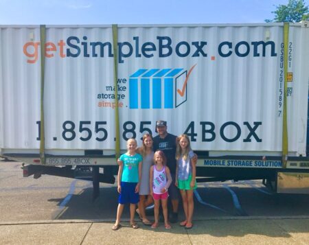 Family testimony moving with moving containers with Get Simple Box