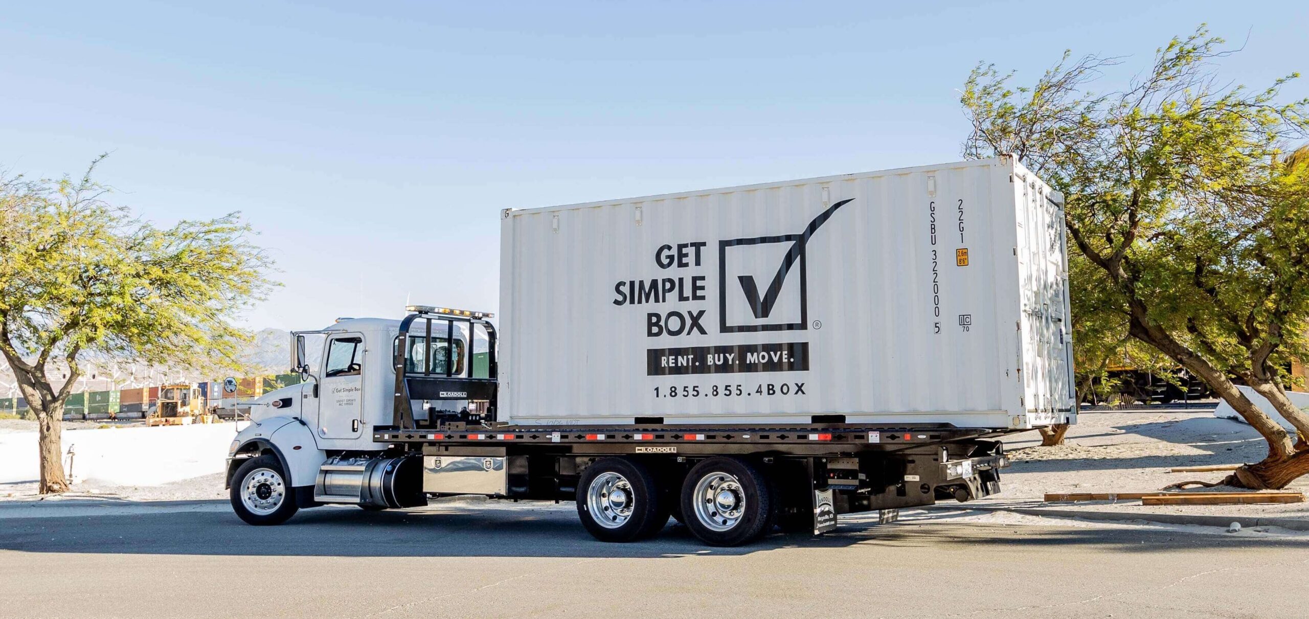 Get Simple Box truck with moving container