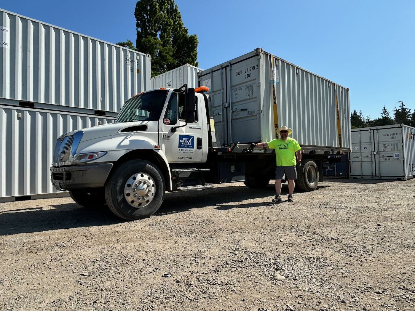 Shipping Container Company Delivery Truck