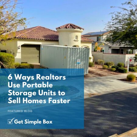 Portable storage containers for realtors