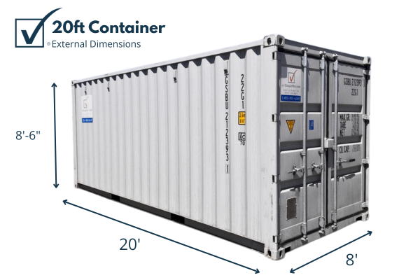 A picture depicting a 20ft One Trip Shipping Container by Get Simple Box