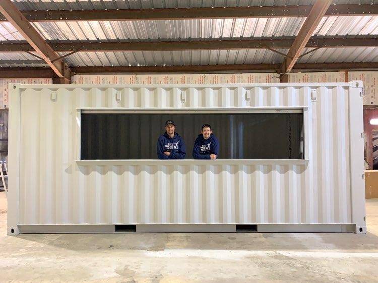 Get Simple Box Mod Team Inside a Finished Shipping Container Concession Stand
