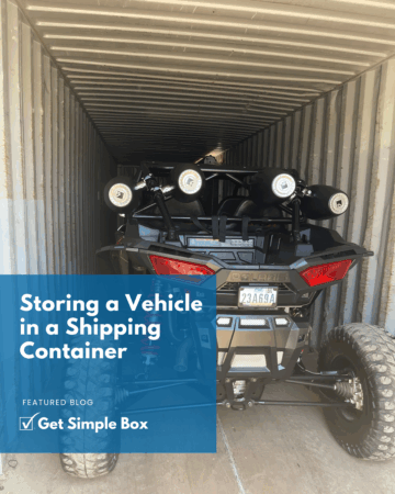 Storing a vehicle in a shipping container made simple