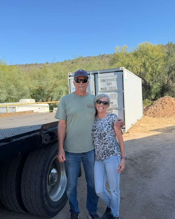 Happy Storage Container Customer After On-Time Delivery