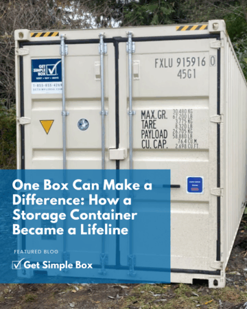 Storage container from Get Simple Box providing secure, weatherproof storage for families and communities