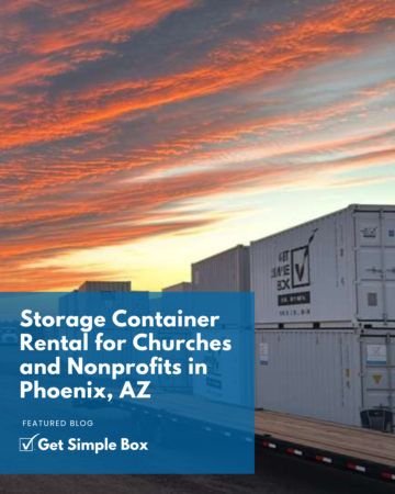 storage container rental for churches and nonprofits in Phoenix, AZ supporting community events