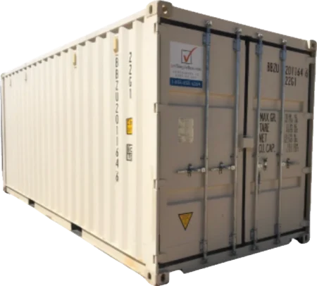 Cream 20-foot standard container