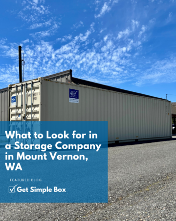 Container supplier in Mount Vernon, WA delivering an on-site storage container