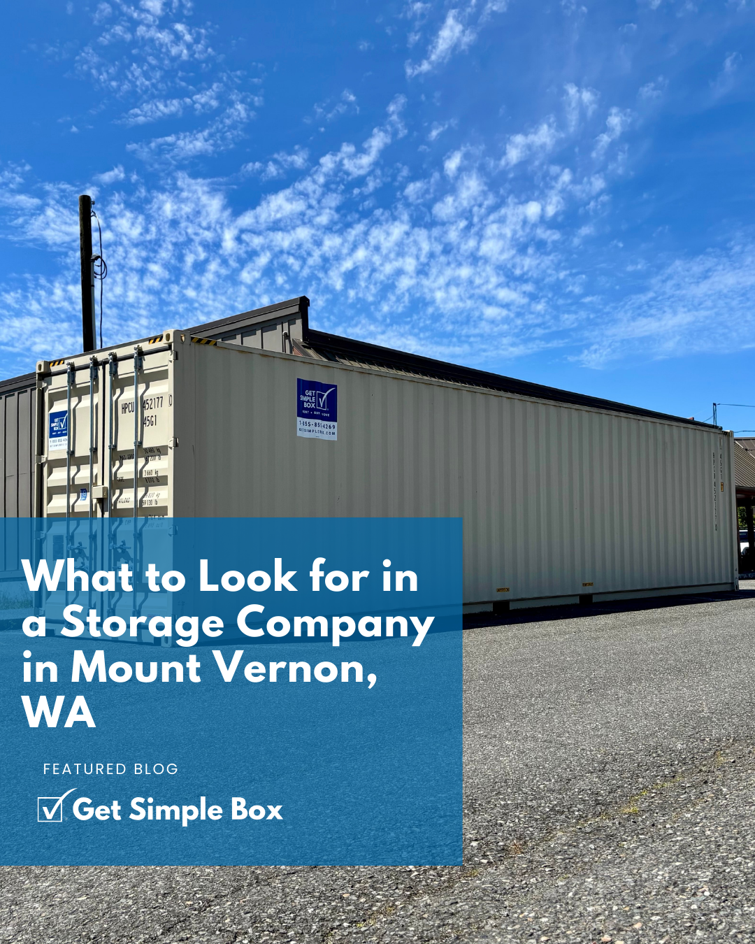 Container supplier in Mount Vernon, WA delivering an on-site storage container