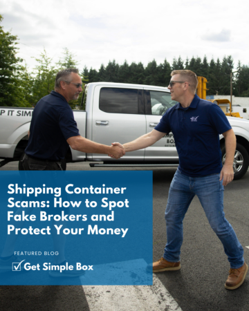 Get Simple Box local office management team at a physical shipping container yard