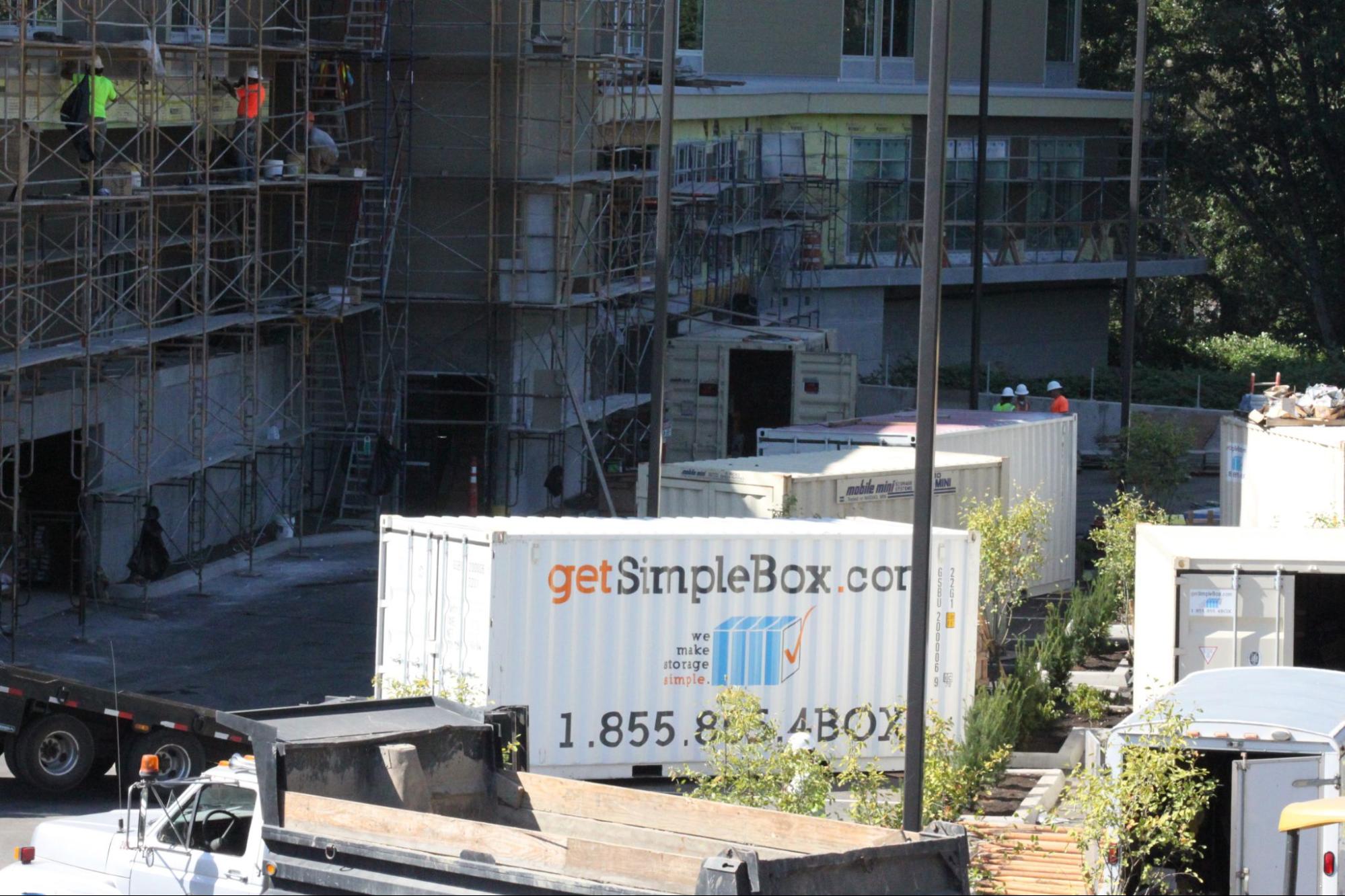 Get Simple Box onsite storage container placed securely on an Everson construction site, protecting tools and building materials from theft and weather