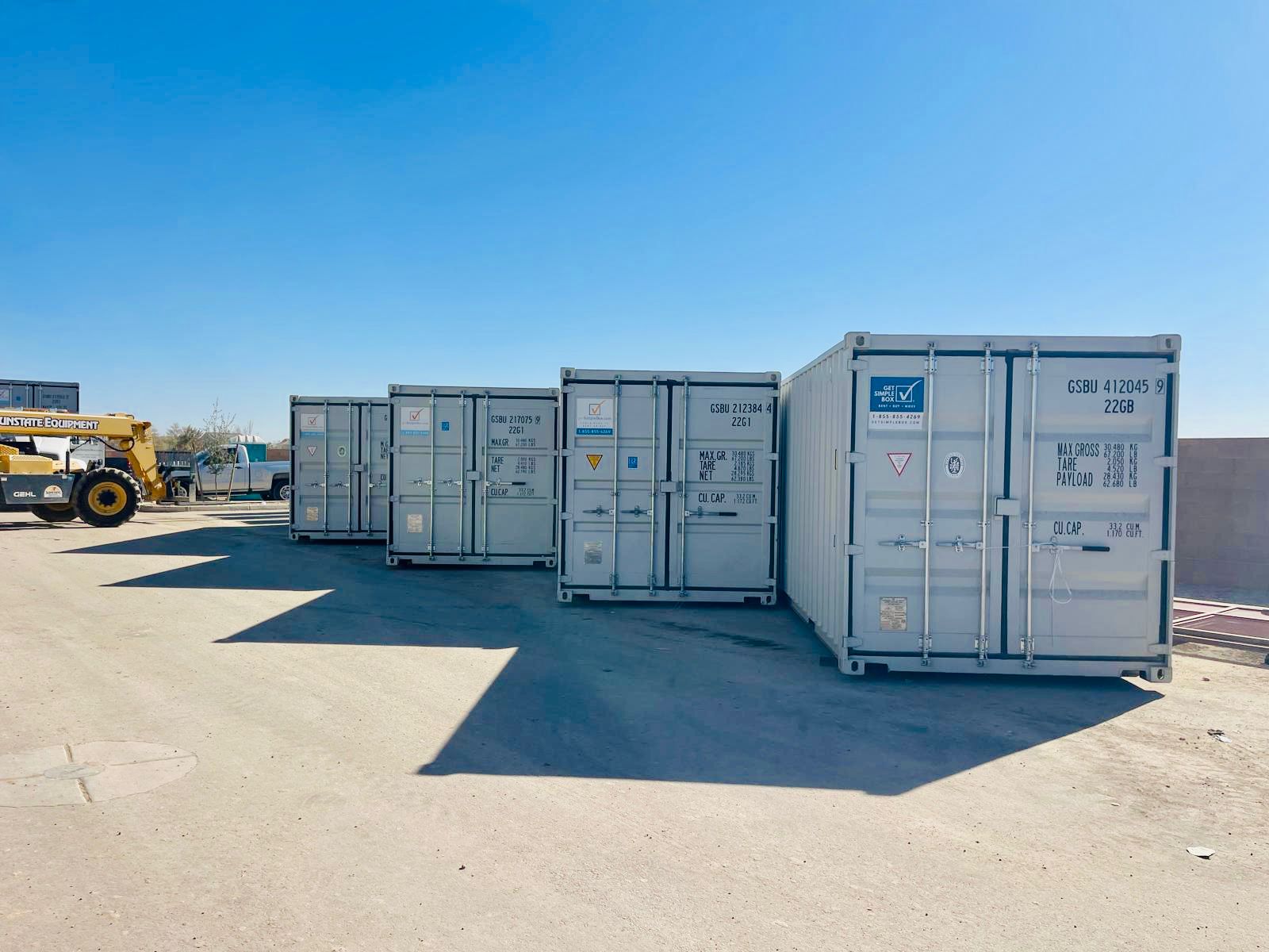 Get Simple Box shipping container sizes lineup ready for delivery in the West Valley