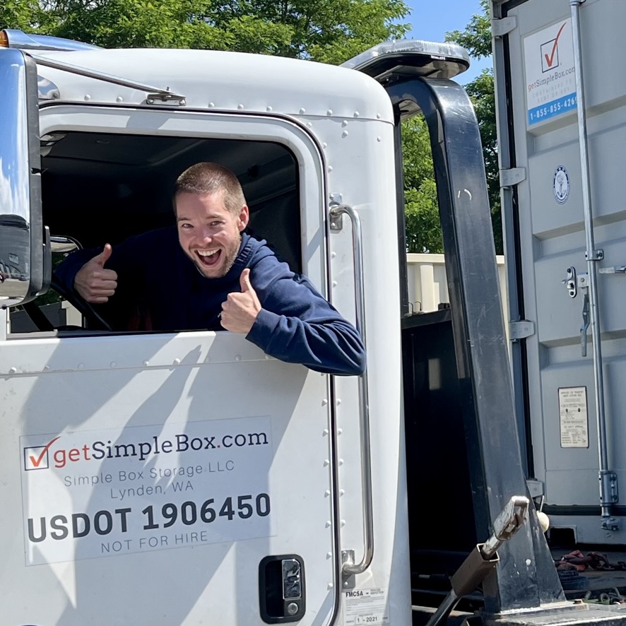Shipping containers for sale near Ferndale, WA at the Get Simple Box Lynden container yard serving Whatcom County and the Bellingham area.