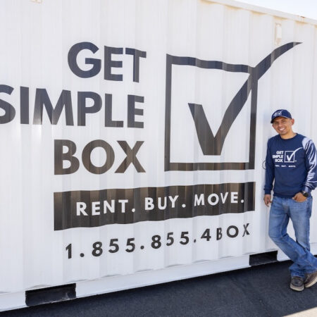 Shipping container delivery and placement in Coachella, San Bernardino County