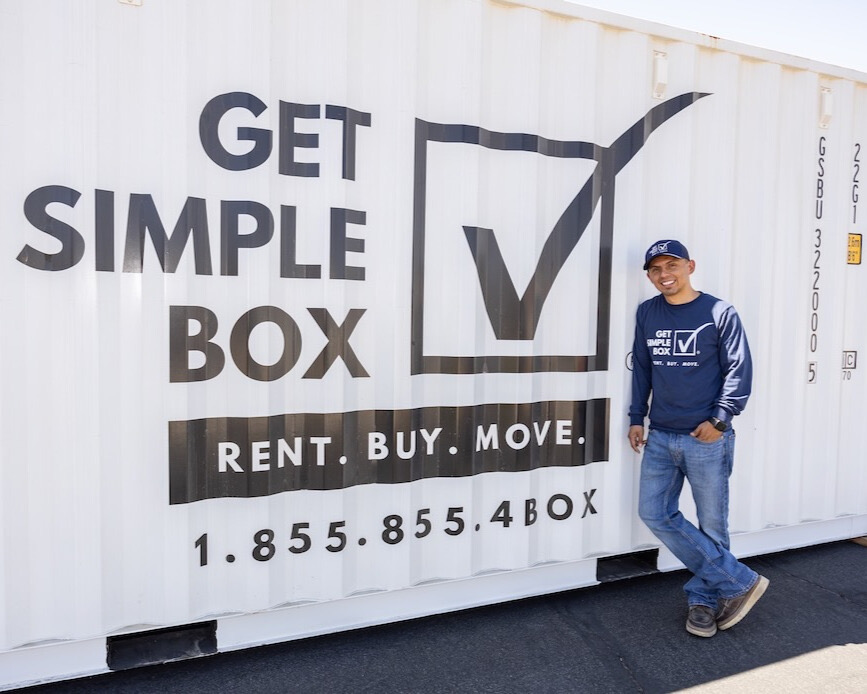 Shipping container delivery and placement in Desert Hot Springs, Riverside County