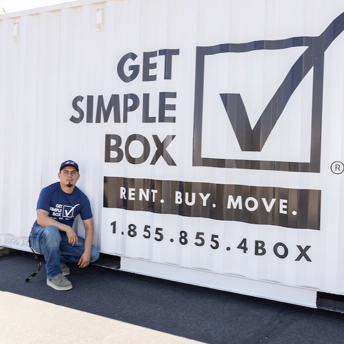 Shipping container delivery and placement in Palm Springs, Riverside County