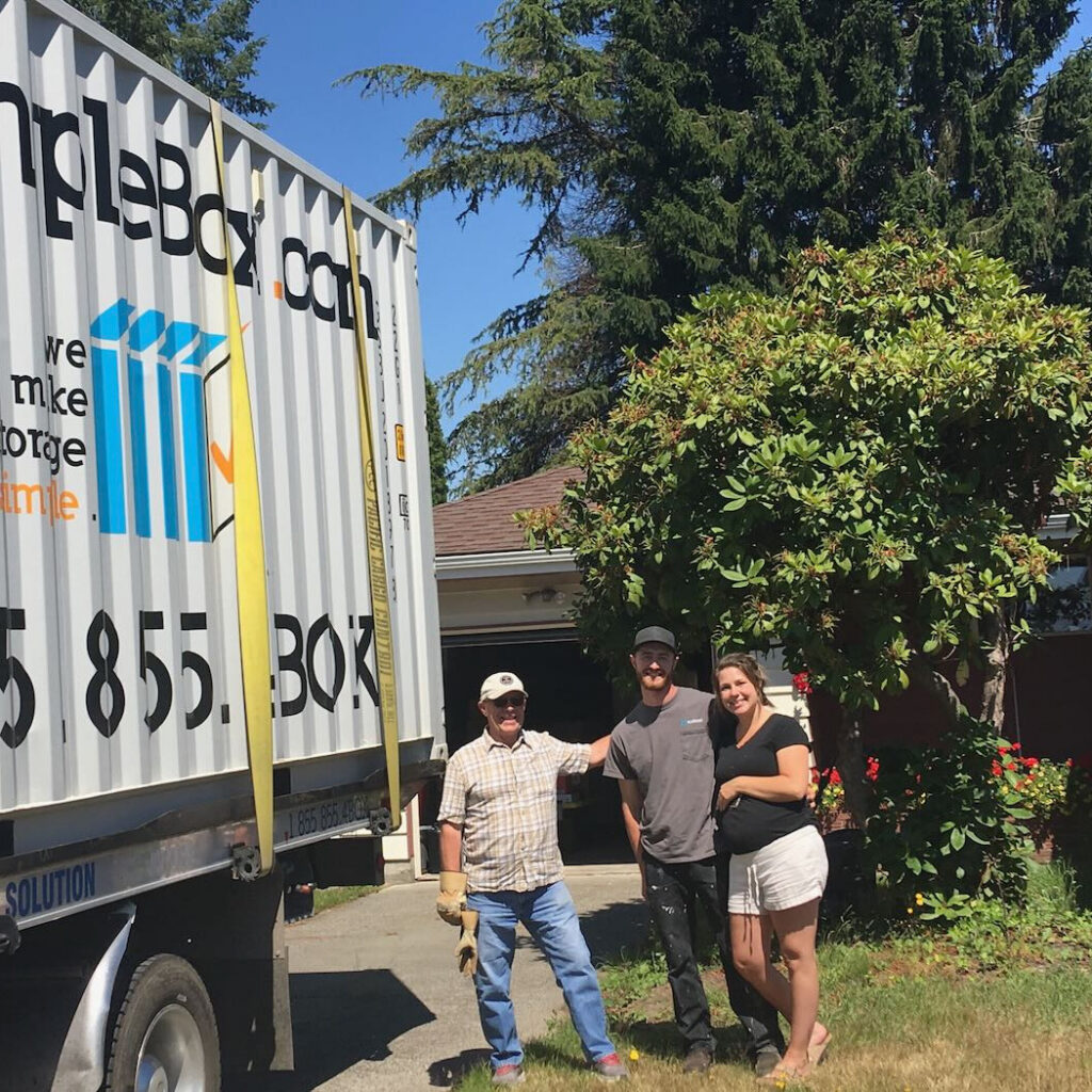 Shipping container delivery and placement in Roslyn, Kittitas County