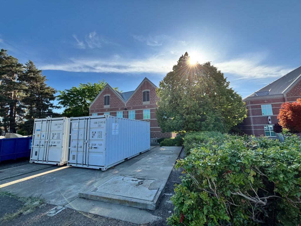 Shipping container delivery and placement in Yakima, Kittitas County