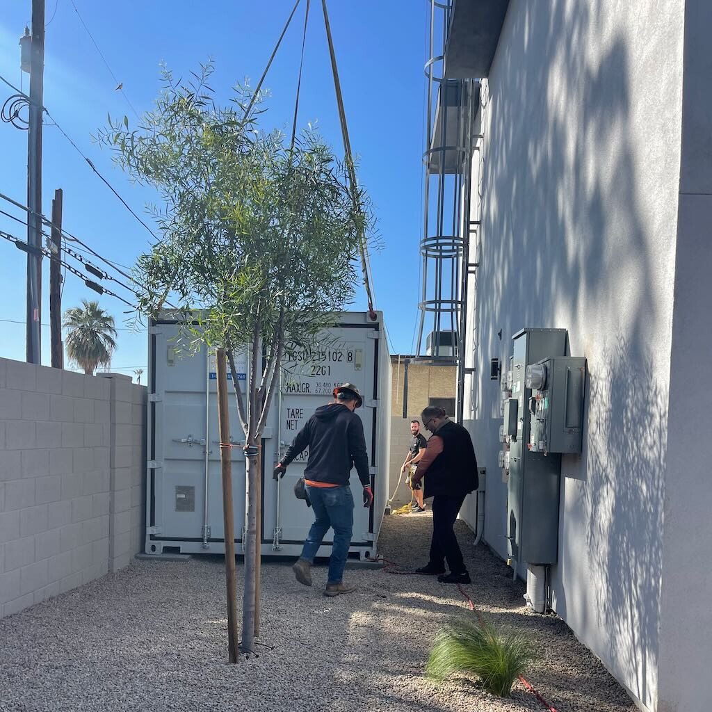 Container delivery truck Phoenix