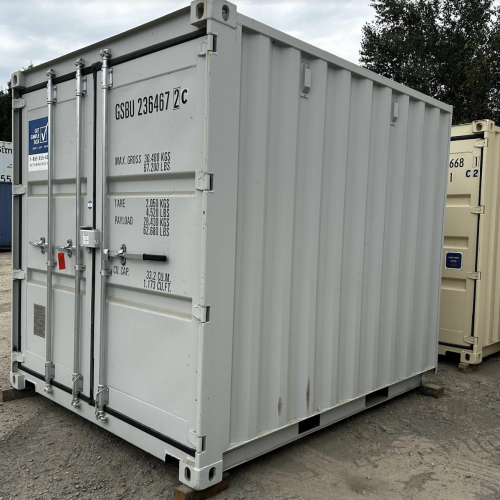 10 foot shipping container with security.