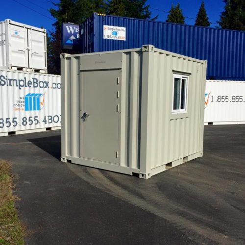 10 Foot Shipping container modified.