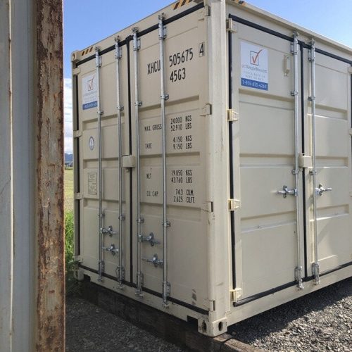 40 Ft High Cube Container with 4 Side Doors exterior showing door