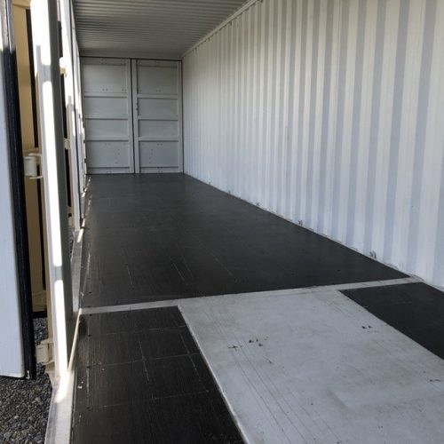 40 Ft High Cube Container with 4 Side Doors with open doors and interior