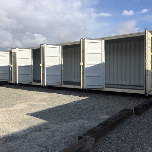 40 Ft High Cube Container with 4 Side Doors with open doors