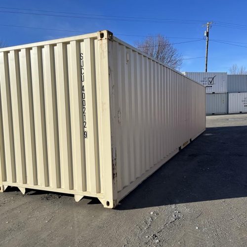 Exterior of a 40ft new shipping container