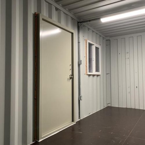 Get Simple Box 20ft basic office container ad job box container with Electric features and door